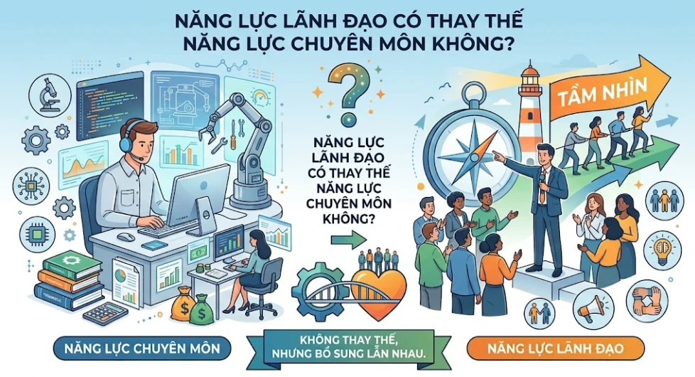 NĂNG LỰC LÃNH ĐẠO VÀ NĂNG LỰC CHUYÊN MÔN: NHÀ QUẢN LÝ NÊN ƯU TIÊN ĐIỀU GÌ?