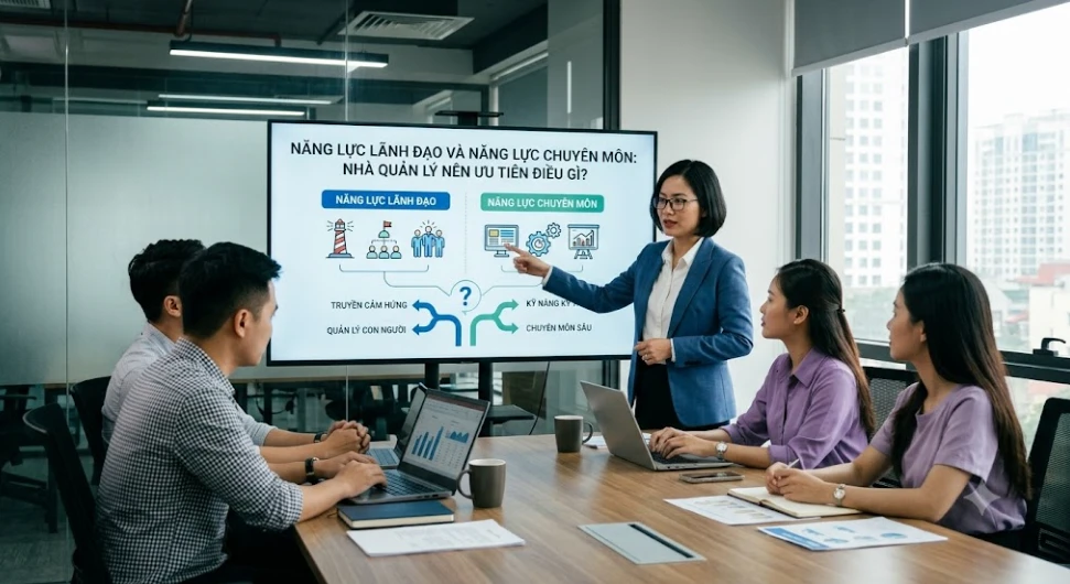 NĂNG LỰC LÃNH ĐẠO VÀ NĂNG LỰC CHUYÊN MÔN: NHÀ QUẢN LÝ NÊN ƯU TIÊN ĐIỀU GÌ?